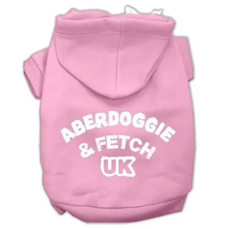 Aberdoggie UK Screenprint Pet Hoodies Light Pink Size XL (16)