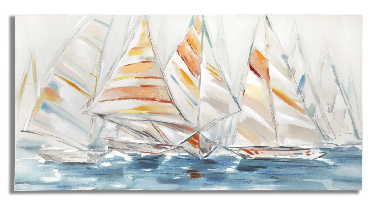 Abstract Modern Sailing Boat Canvas Painting