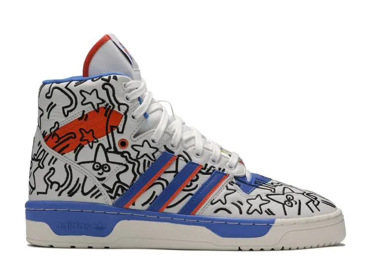 Adidas KEITH HARING X RIVALRY HIGH 'POP ART' sneakers, white