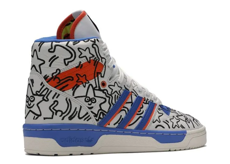 Adidas KEITH HARING X RIVALRY HIGH 'POP ART' sneakers, white