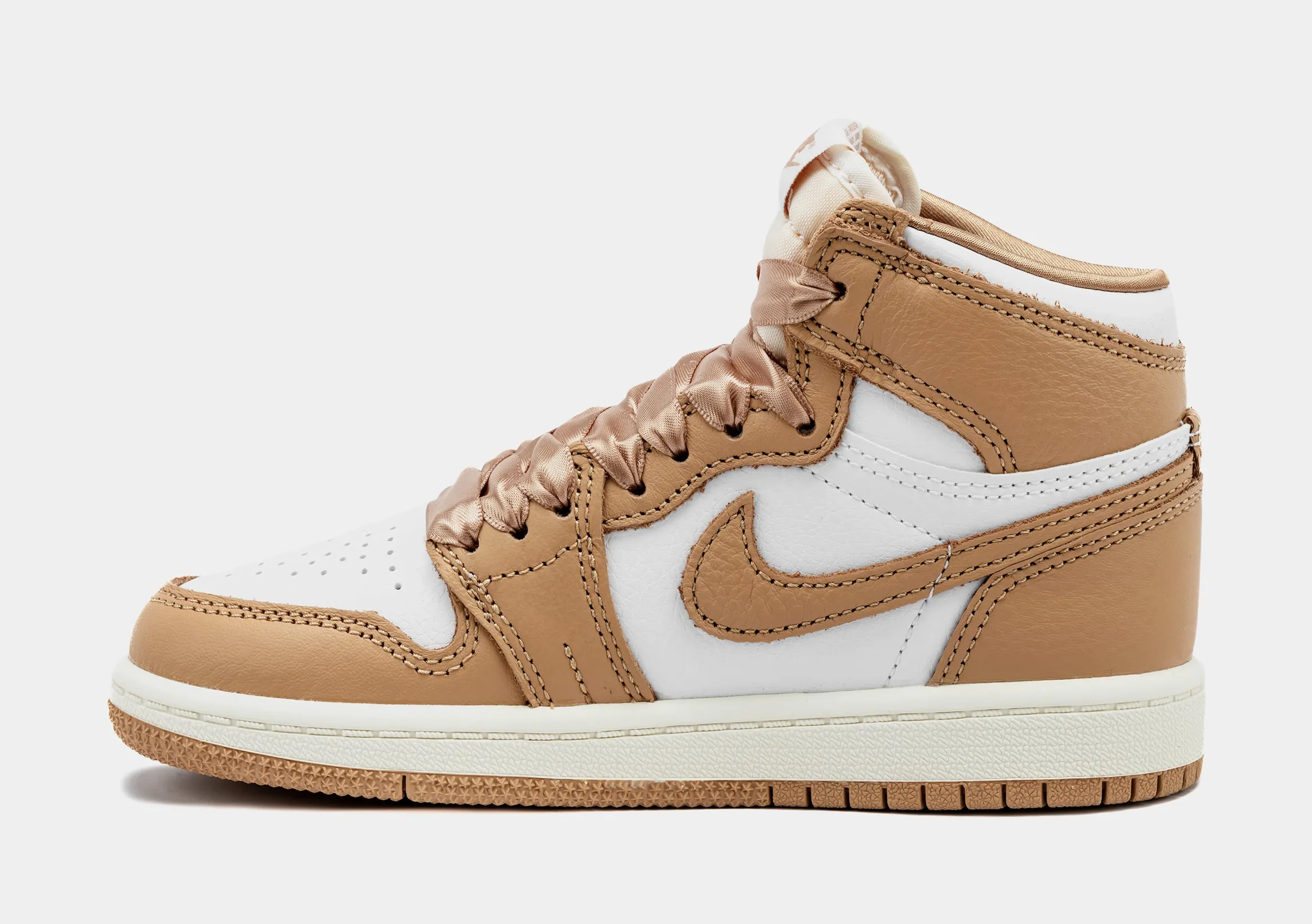 Air Jordan 1 Retro High OG Praline Preschool Lifestyle Shoes (Praline/White/Sail) Free Shipping