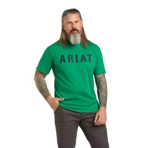 Ariat Men's Green Rebar Cotton Strong Block T-Shirt