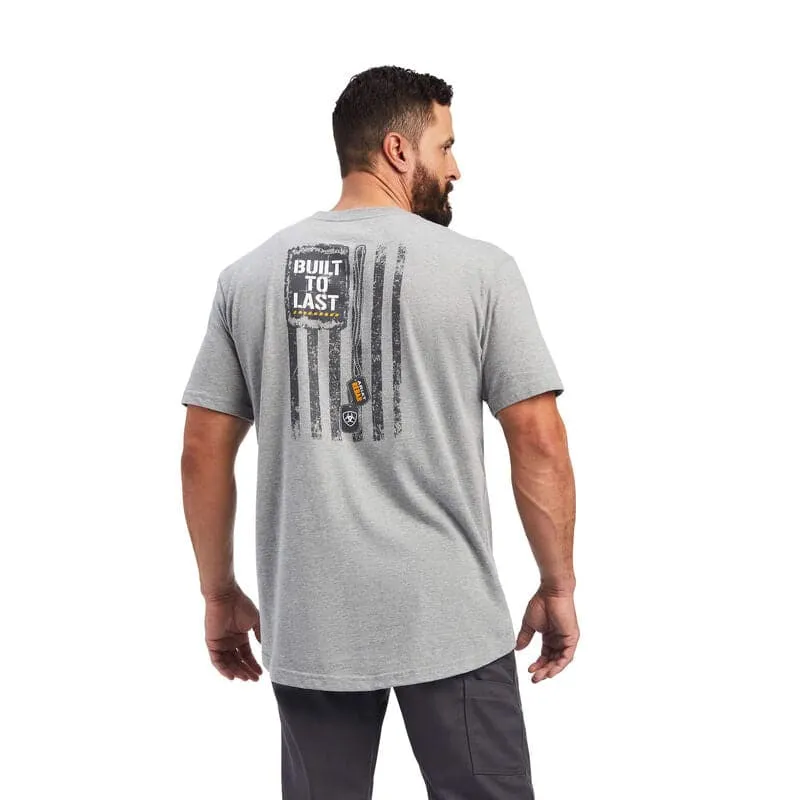 Ariat Men's Heather Grey Rebar "Strong Dog Tags" T-Shirt