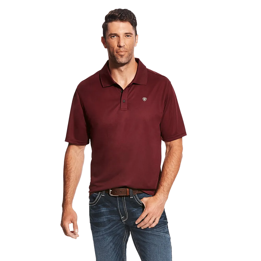 Ariat Men's Maroon Tek Polo Shirt