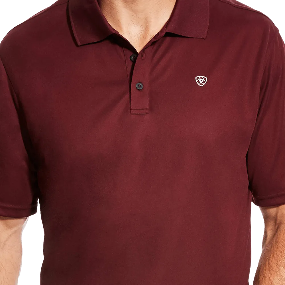 Ariat Men's Maroon Tek Polo Shirt