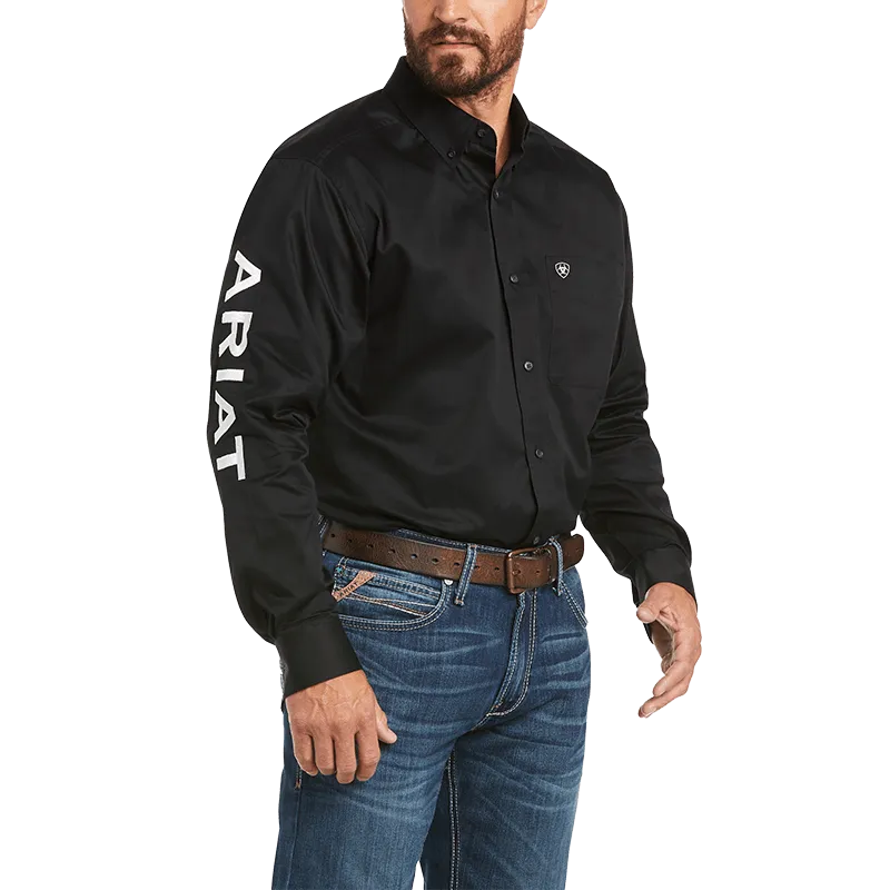 Ariat Men's Team Black Logo Twill Shirt - Big