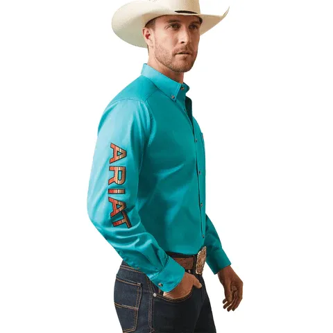 Ariat Men's Team Logo Twill Fitted Long Sleeve Shirt