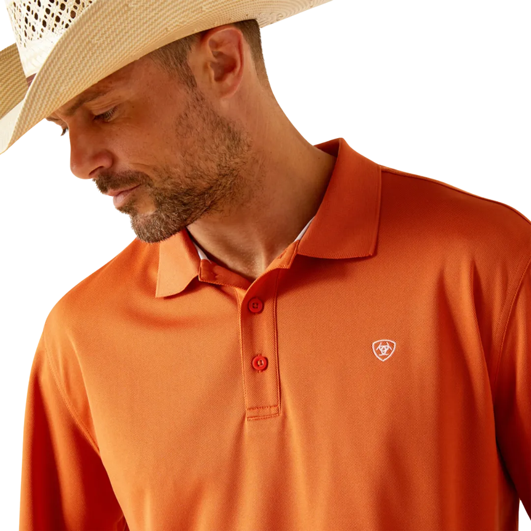 Ariat Men's Tek Foxes Orange Polo Shirt