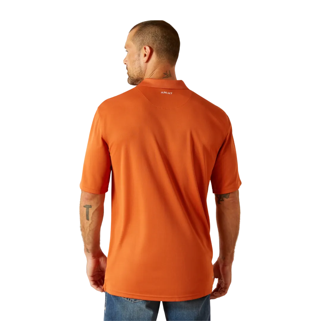 Ariat Men's Tek Foxes Orange Polo Shirt