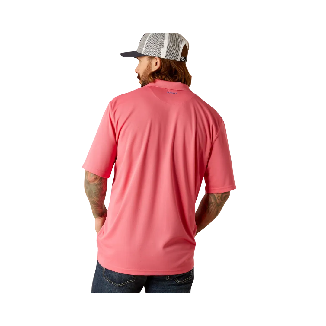 Ariat Men's Tek Polo Hot Rose Shirt