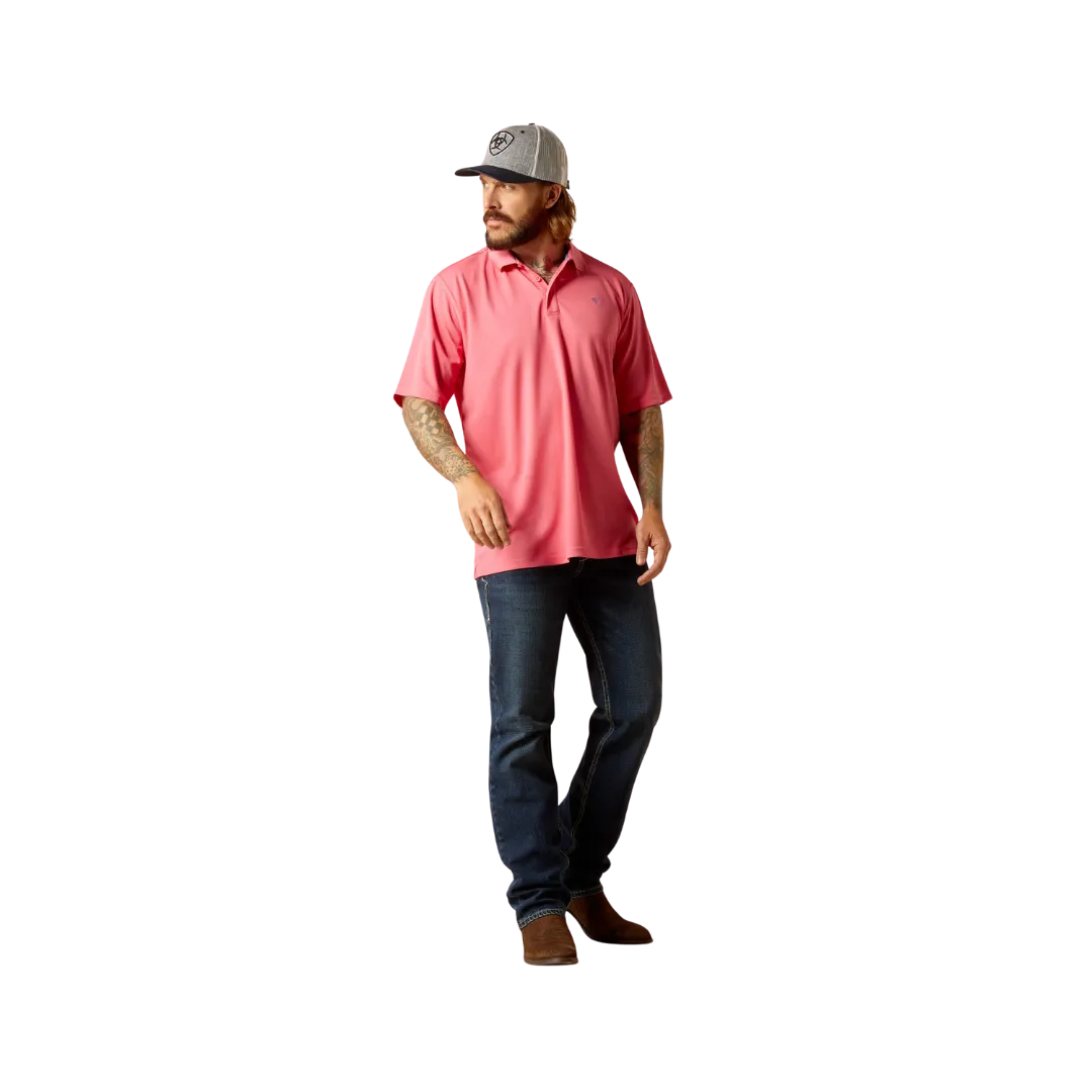 Ariat Men's Tek Polo Hot Rose Shirt