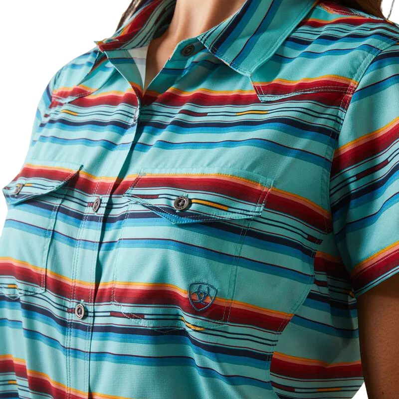 Ariat Women's Pool Blue Rosa Serape Shirt