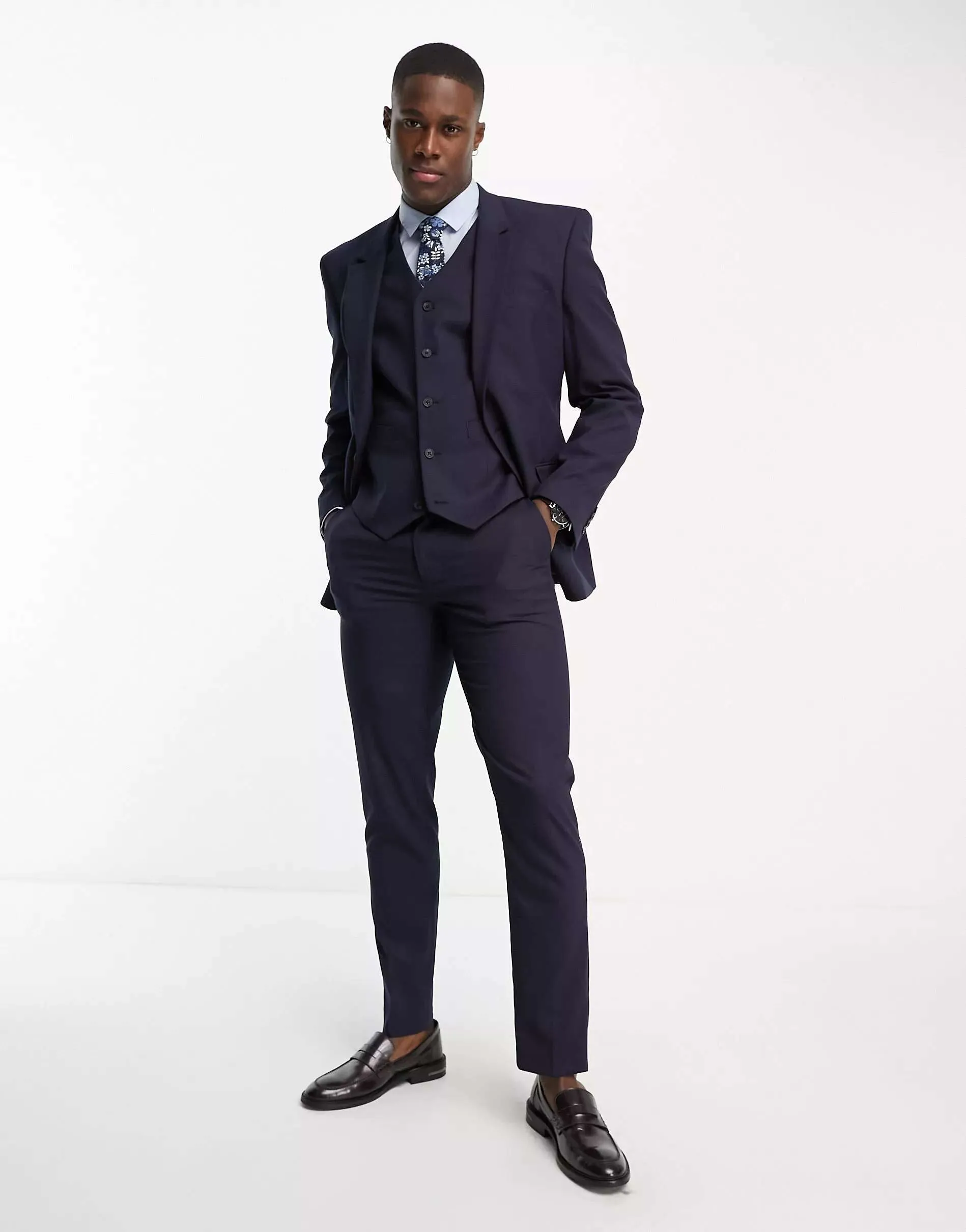 ASOS Skinny Suit Pants in Navy