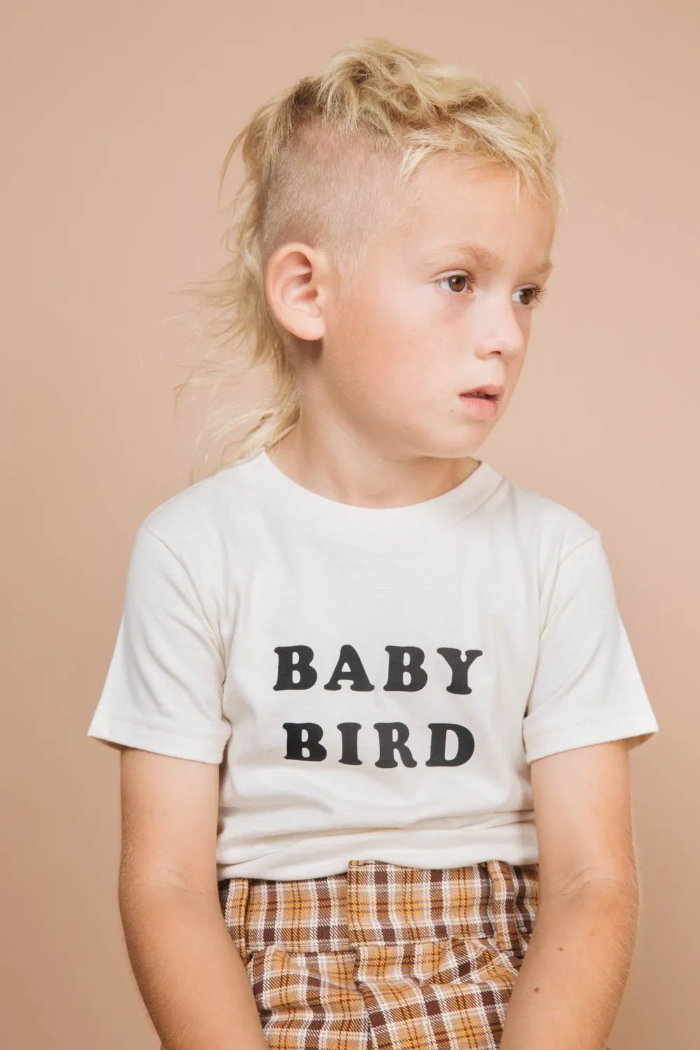 Baby bird t-shirt cream the bee and the fox