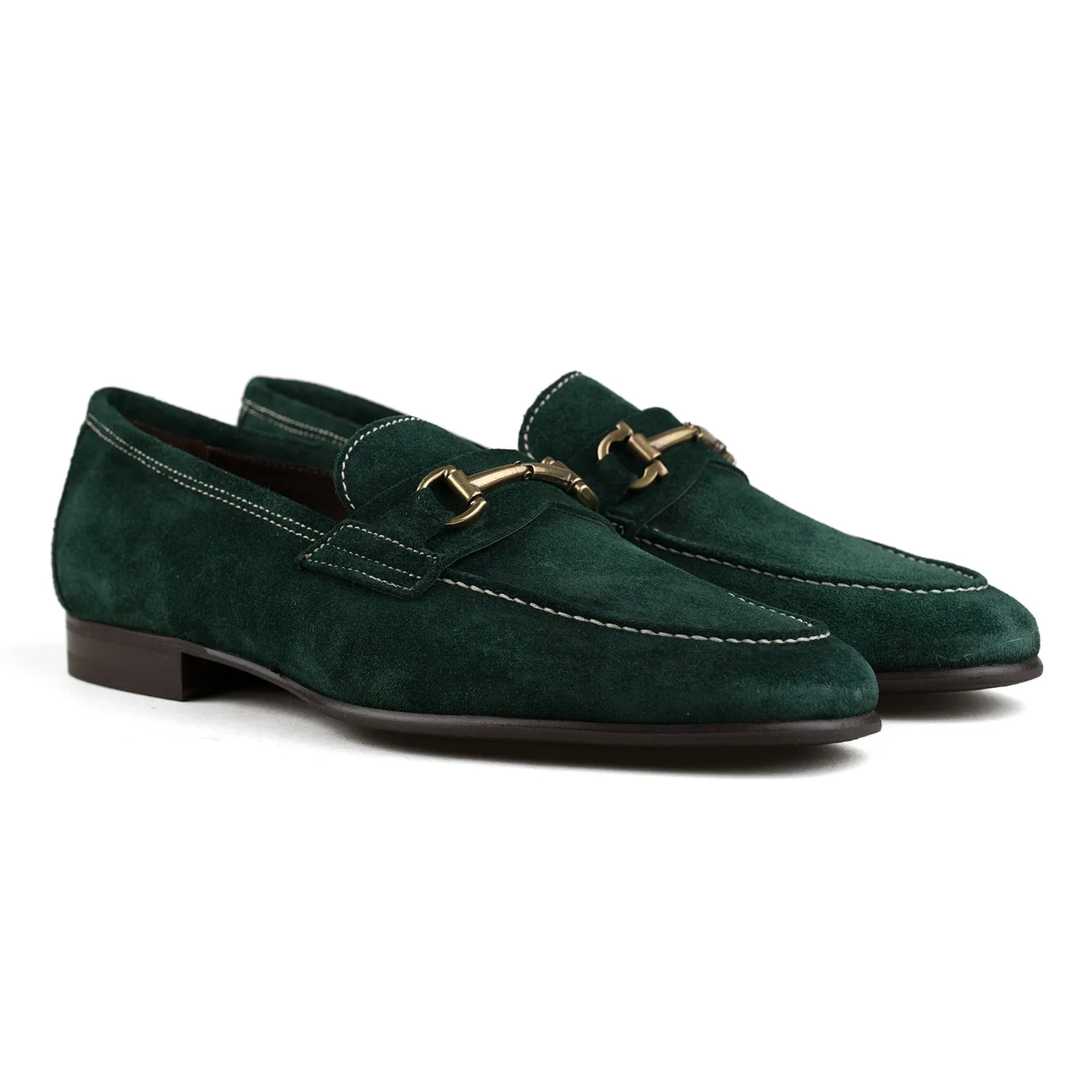 Blake Bit Loafer - Green Suede