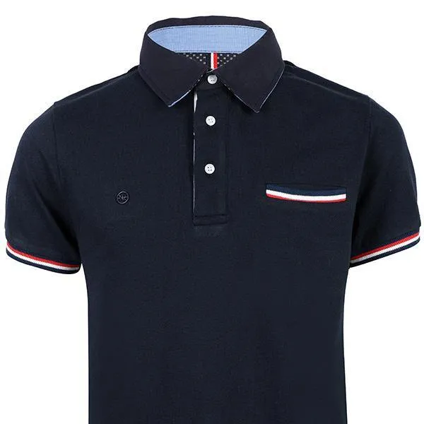 BOYS SHORT SLEEVE POLO T-SHIRT - NAVY BLUE