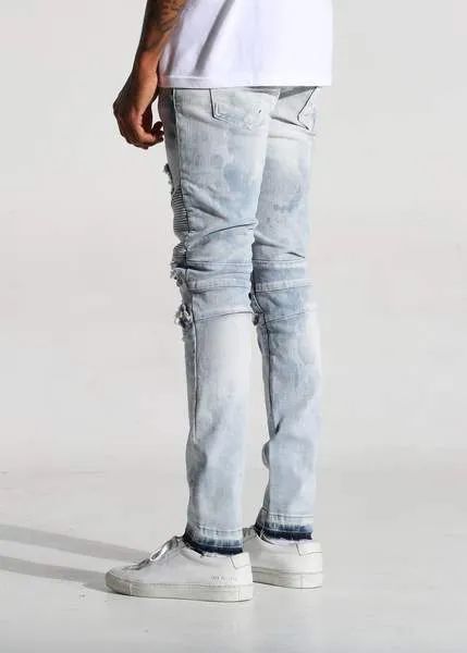 Braxton Biker Denim (Light Blue Bleach Acid)