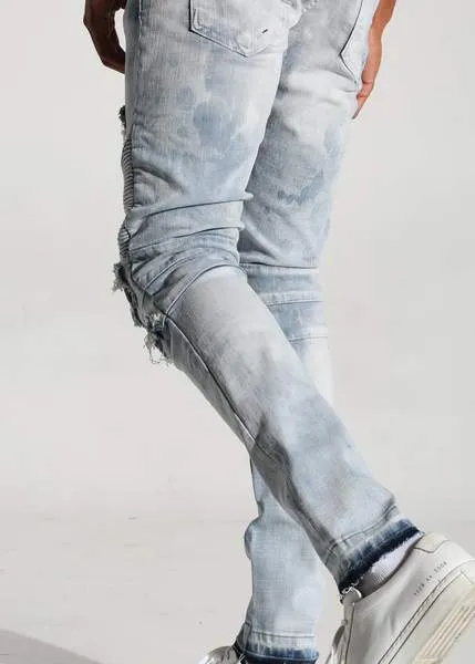 Braxton Biker Denim (Light Blue Bleach Acid)