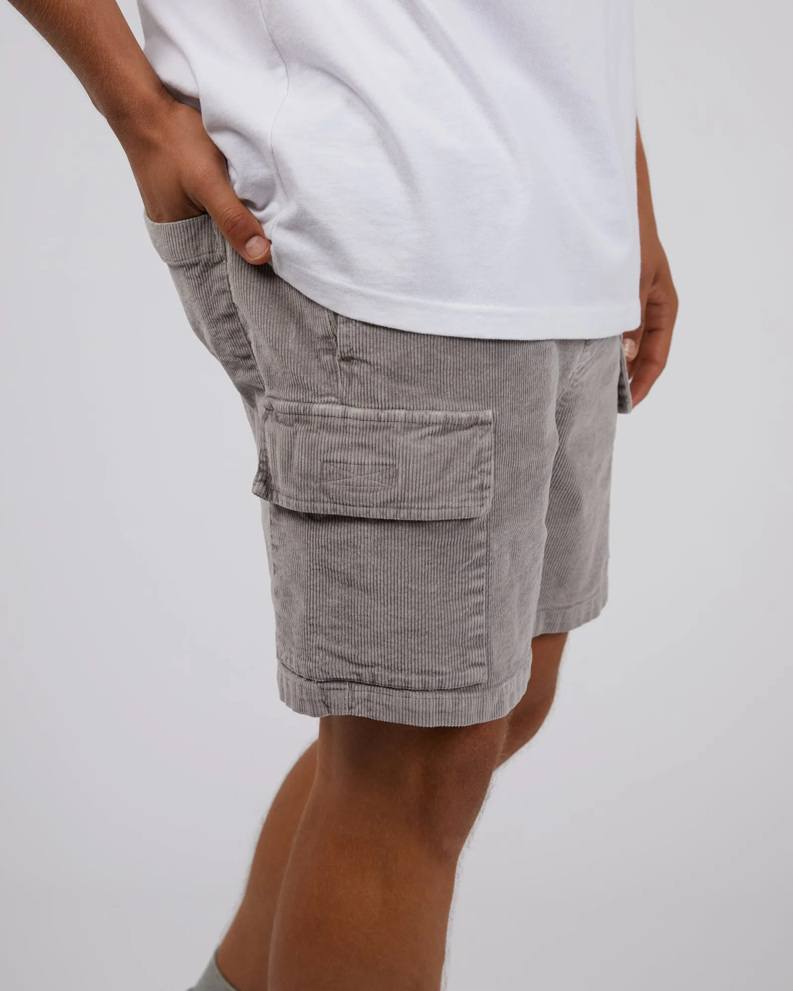 Cargo Cord Short Grey