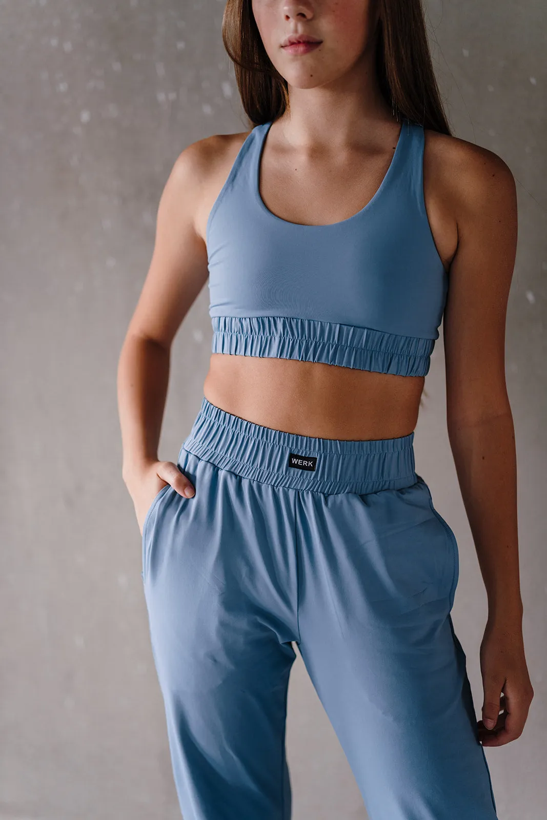 Chalk Blue Track Pants