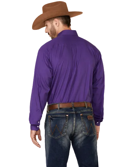 Cinch Men's Purple Classic Fit Shirt