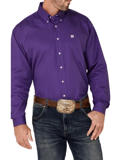 Cinch Men's Purple Classic Fit Shirt