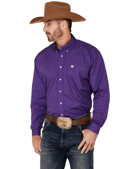 Cinch Men's Purple Classic Fit Shirt