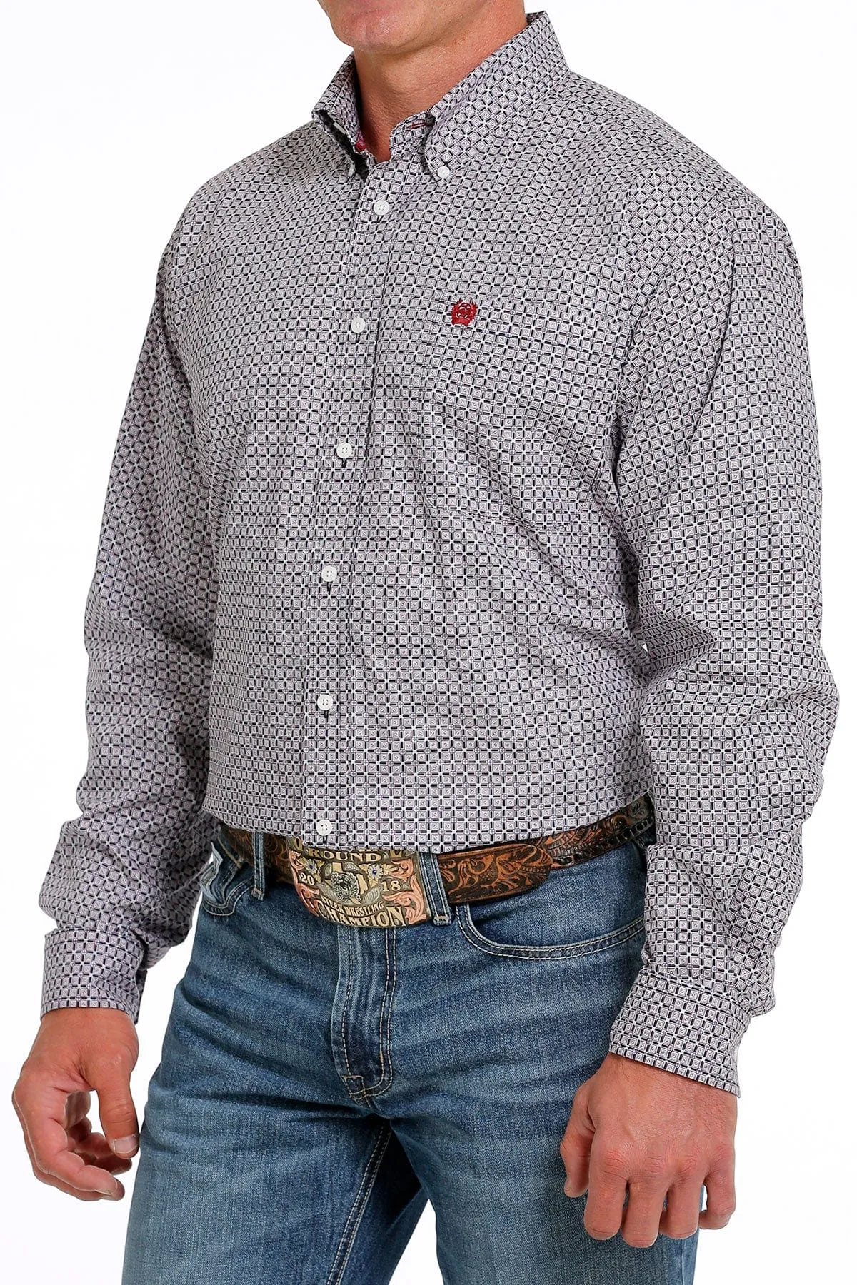 Cinch Mens´s Plaid Grey Western Shirt