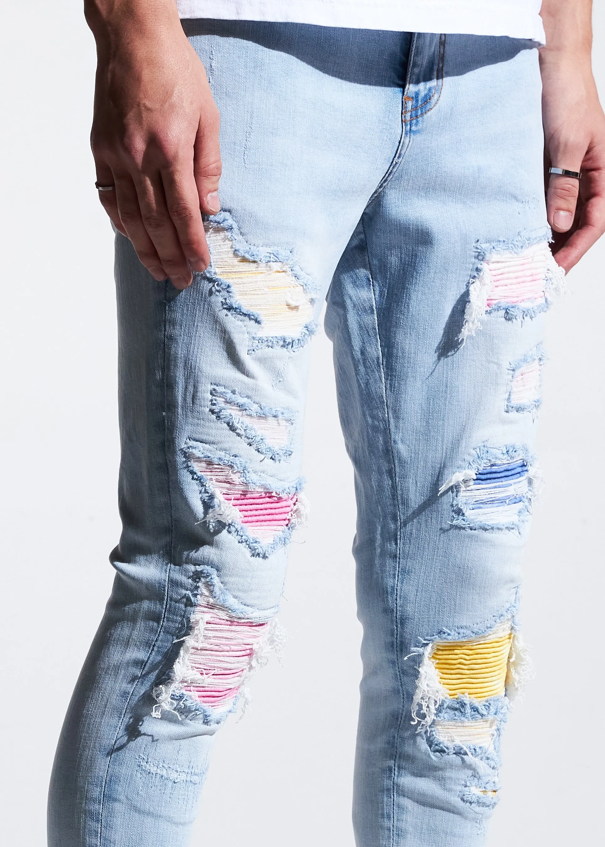 Coral Rip & Repair Denim