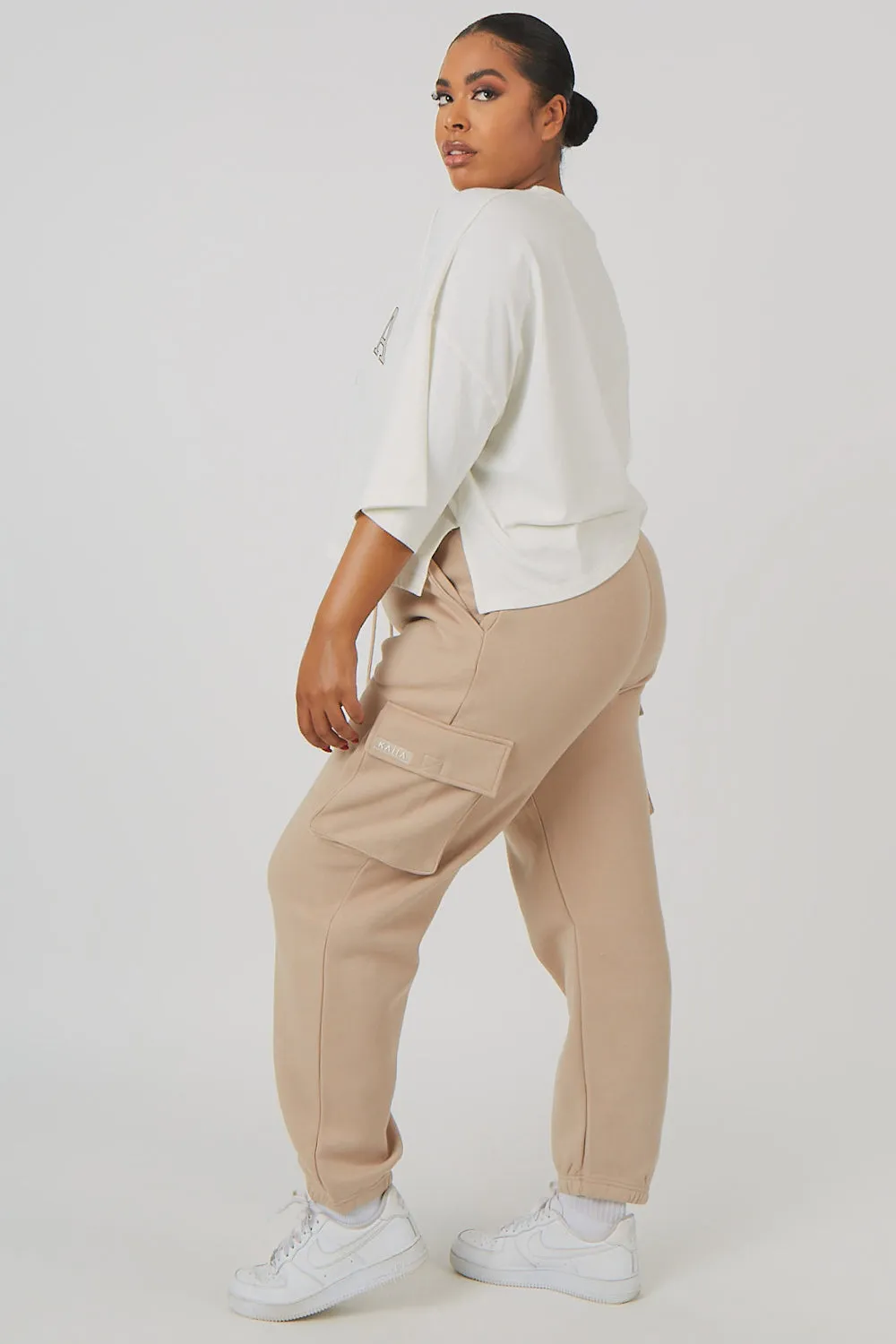 Curve Cargo Joggers Light Taupe