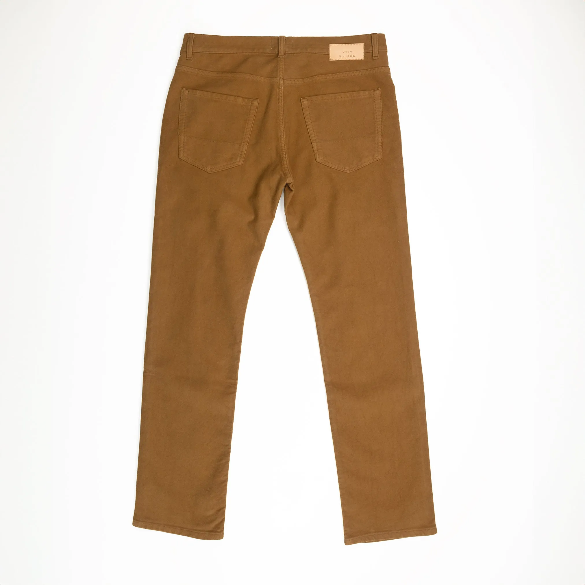 Davide Moleskin Chinos in Khaki