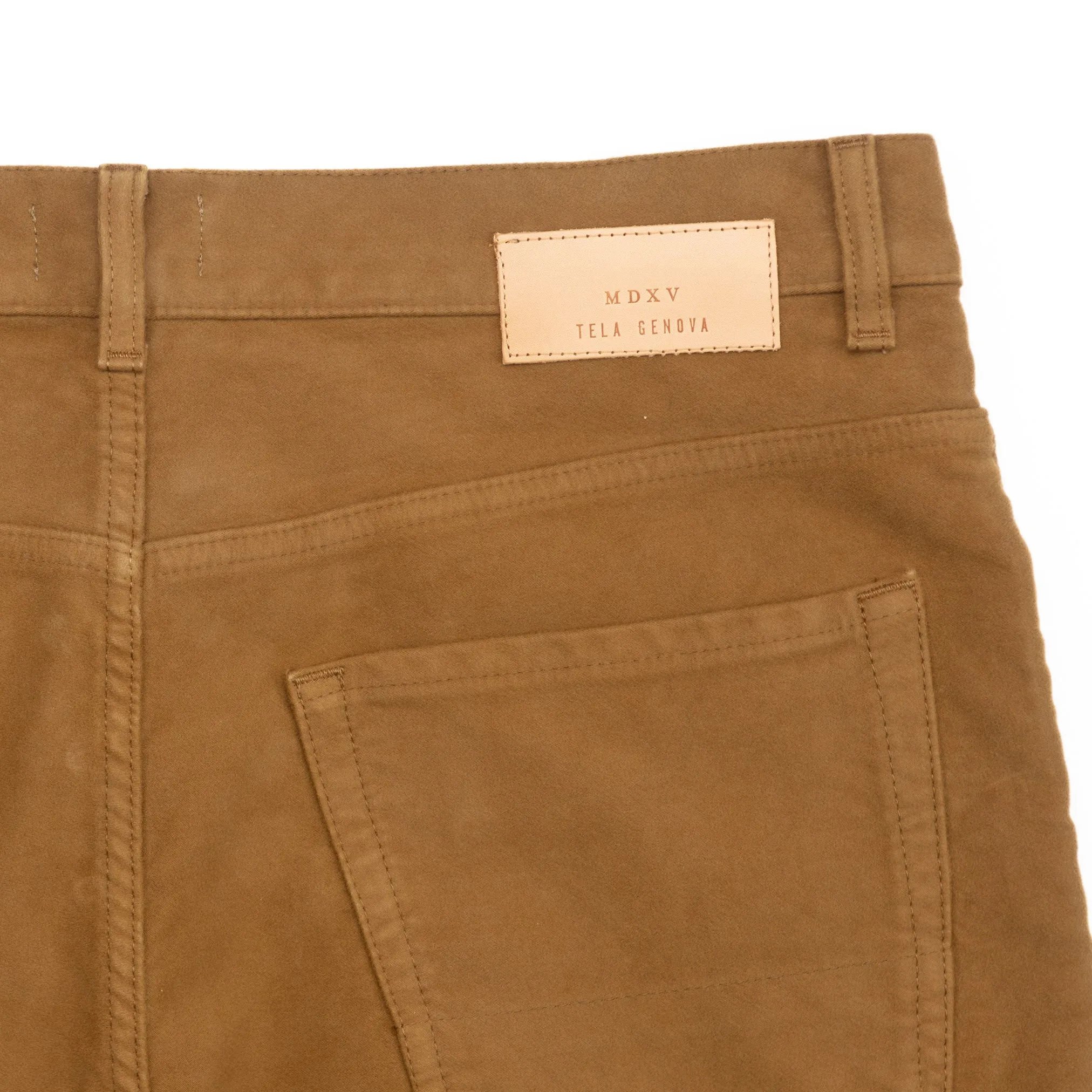 Davide Moleskin Chinos in Khaki