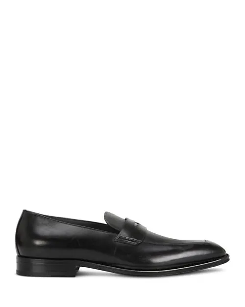 Derrek BOSS Men's Front Toe Penny Loafers Black