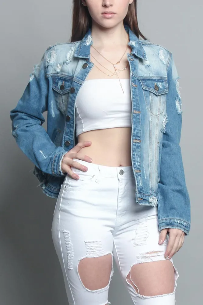 Distressed Denim Jacket