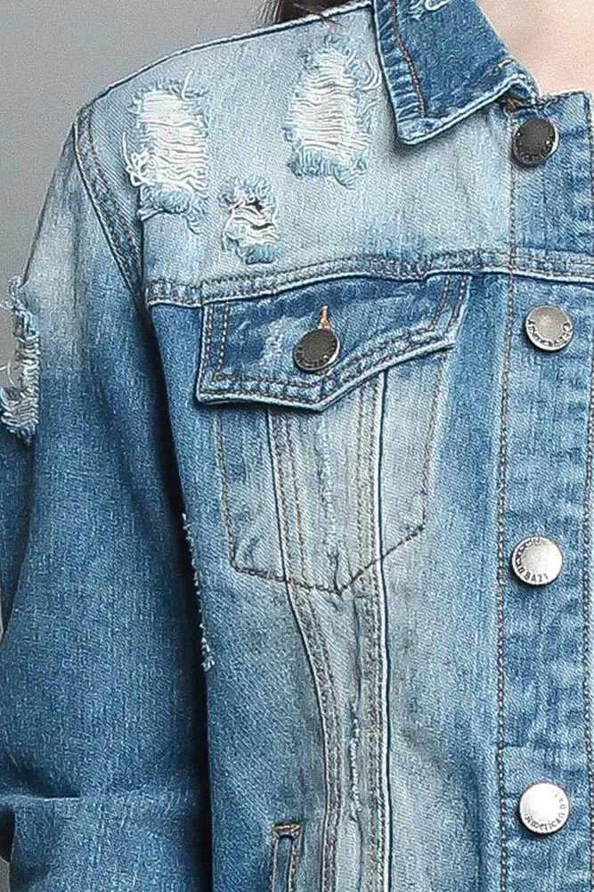 Distressed Denim Jacket