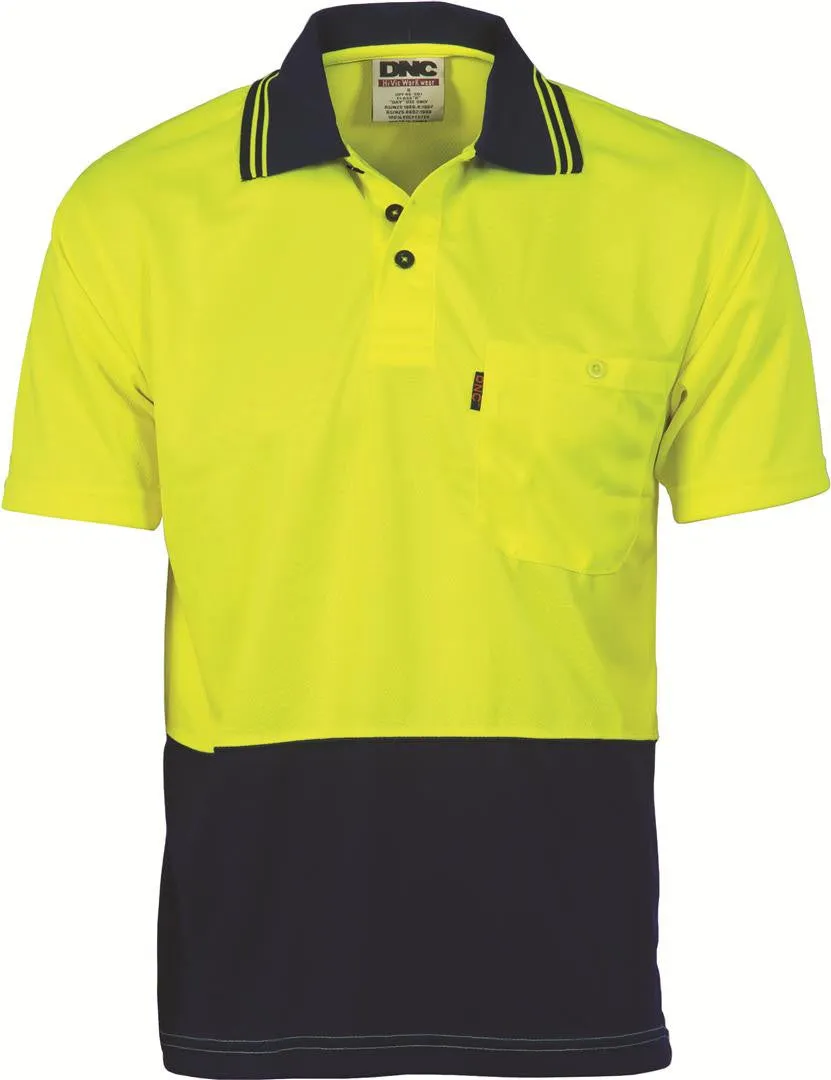 DNC Hi Vis Two Tone Cool Breathe Polo Shirt Short Sleeve (3811)