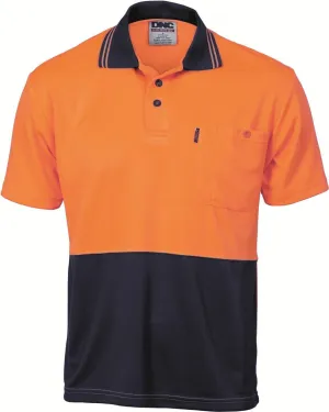 DNC Hi Vis Two Tone Cool Breathe Polo Shirt Short Sleeve (3811)