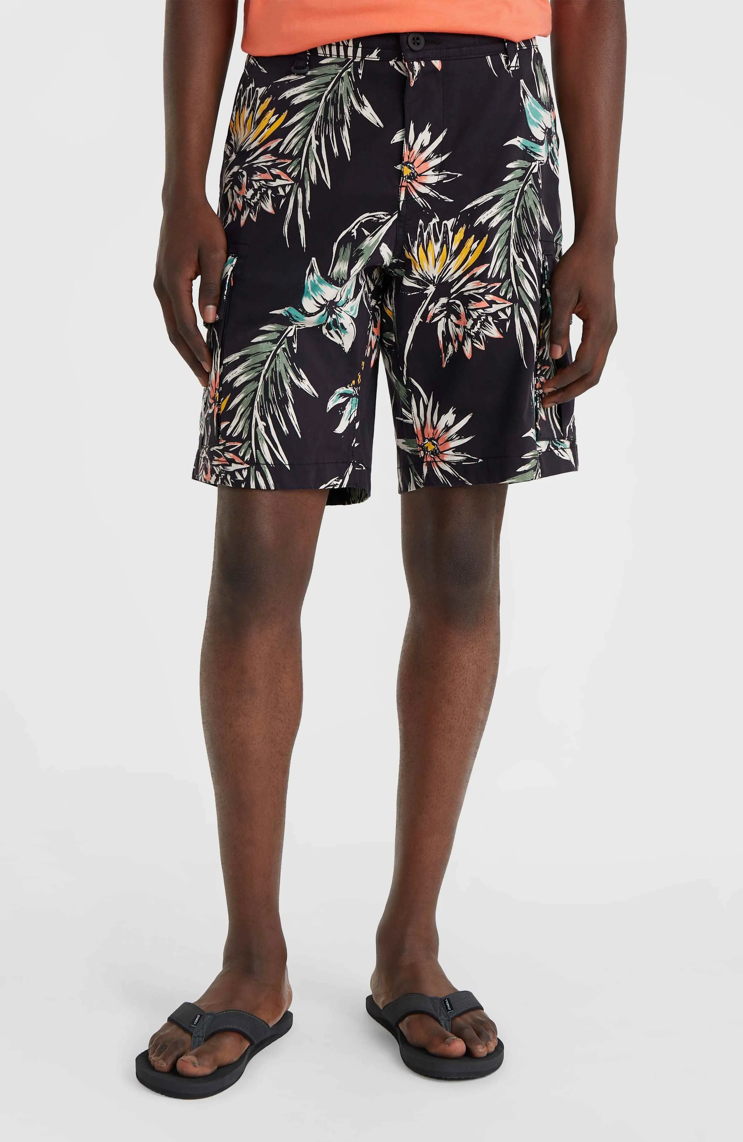 Essentials Cargo Shorts | Black Tropicana