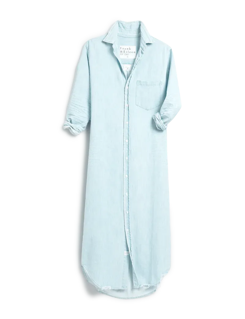 Frank & Eileen - Rory Maxi Shirtdress in Tattered Blue Denim