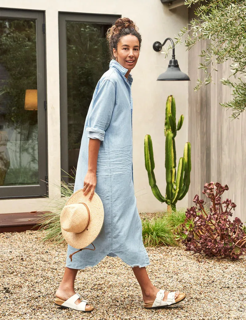 Frank & Eileen - Rory Maxi Shirtdress in Tattered Blue Denim