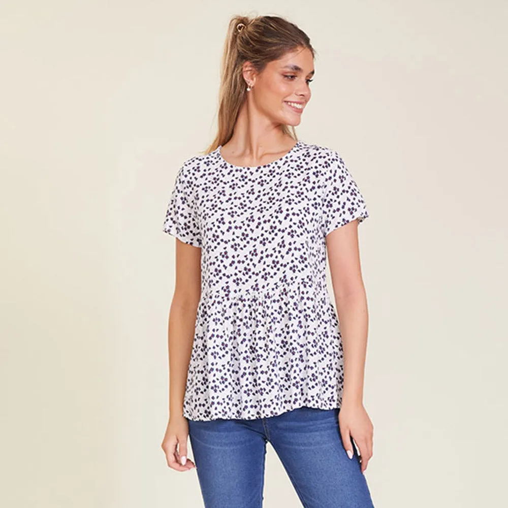 Grace Top (White Floral)