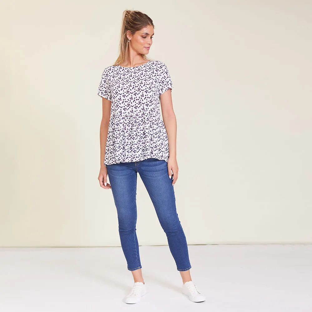 Grace Top (White Floral)