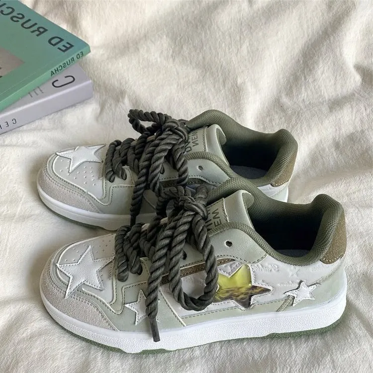 Grey Clear Star Sneakers