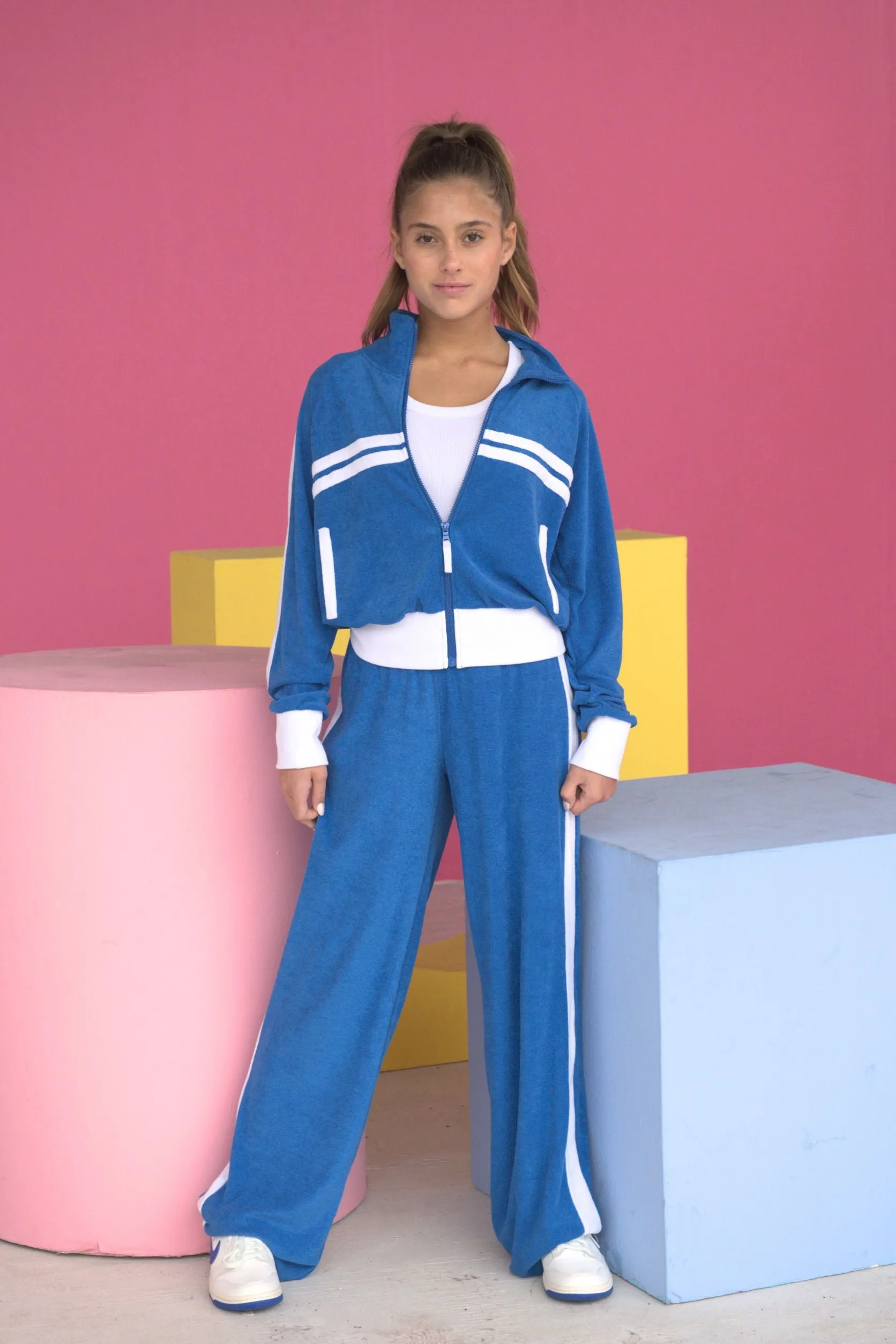 JUNIOR MARGOT TERRY CLOTH TRACK PANTS - FINAL SALE