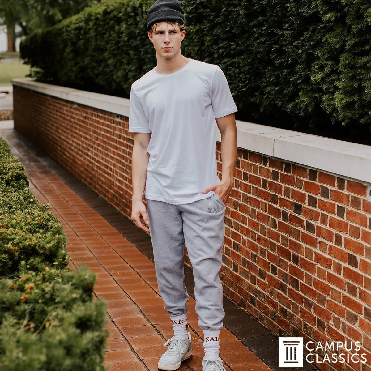 KDR Heather Grey Contrast Joggers