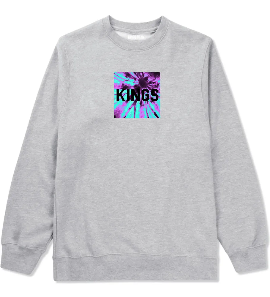 Kings Blue Tie Dye Box Logo Crewneck Sweatshirt