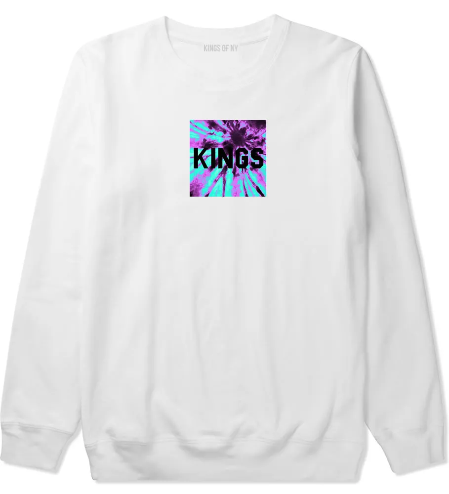 Kings Blue Tie Dye Box Logo Crewneck Sweatshirt