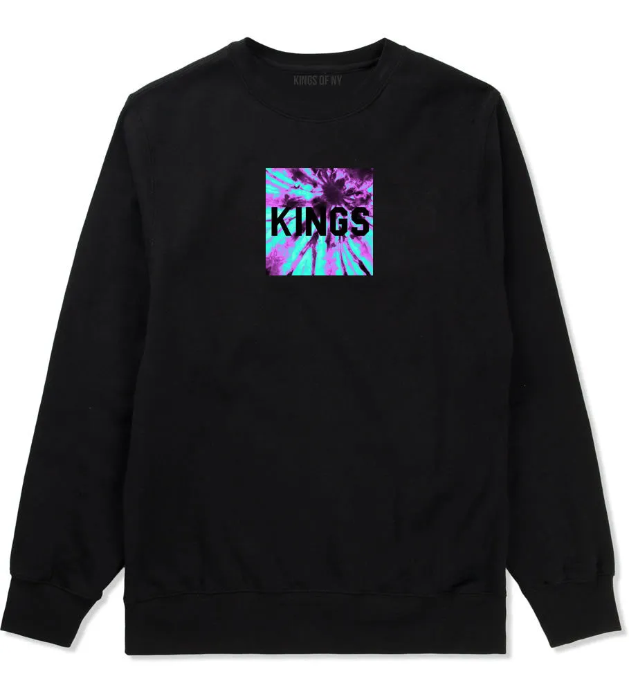 Kings Blue Tie Dye Box Logo Crewneck Sweatshirt