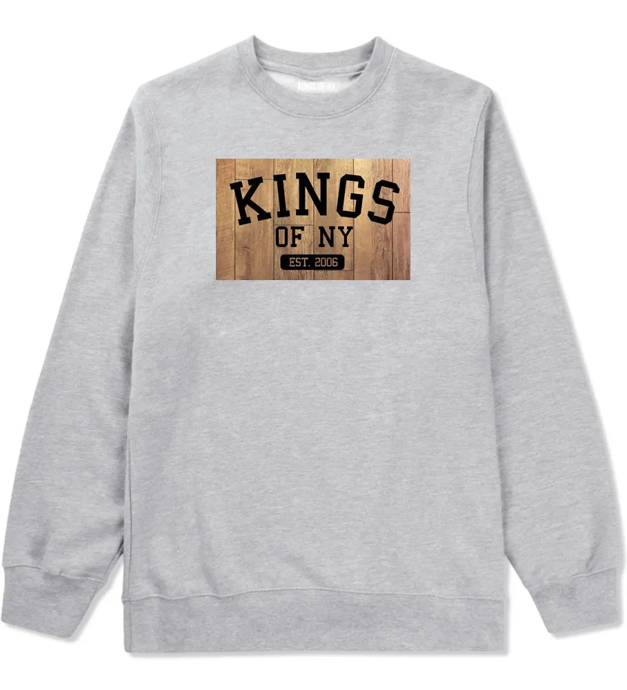 Kings Of NY Hardwood Basketball Logo Crewneck Sweatshirt