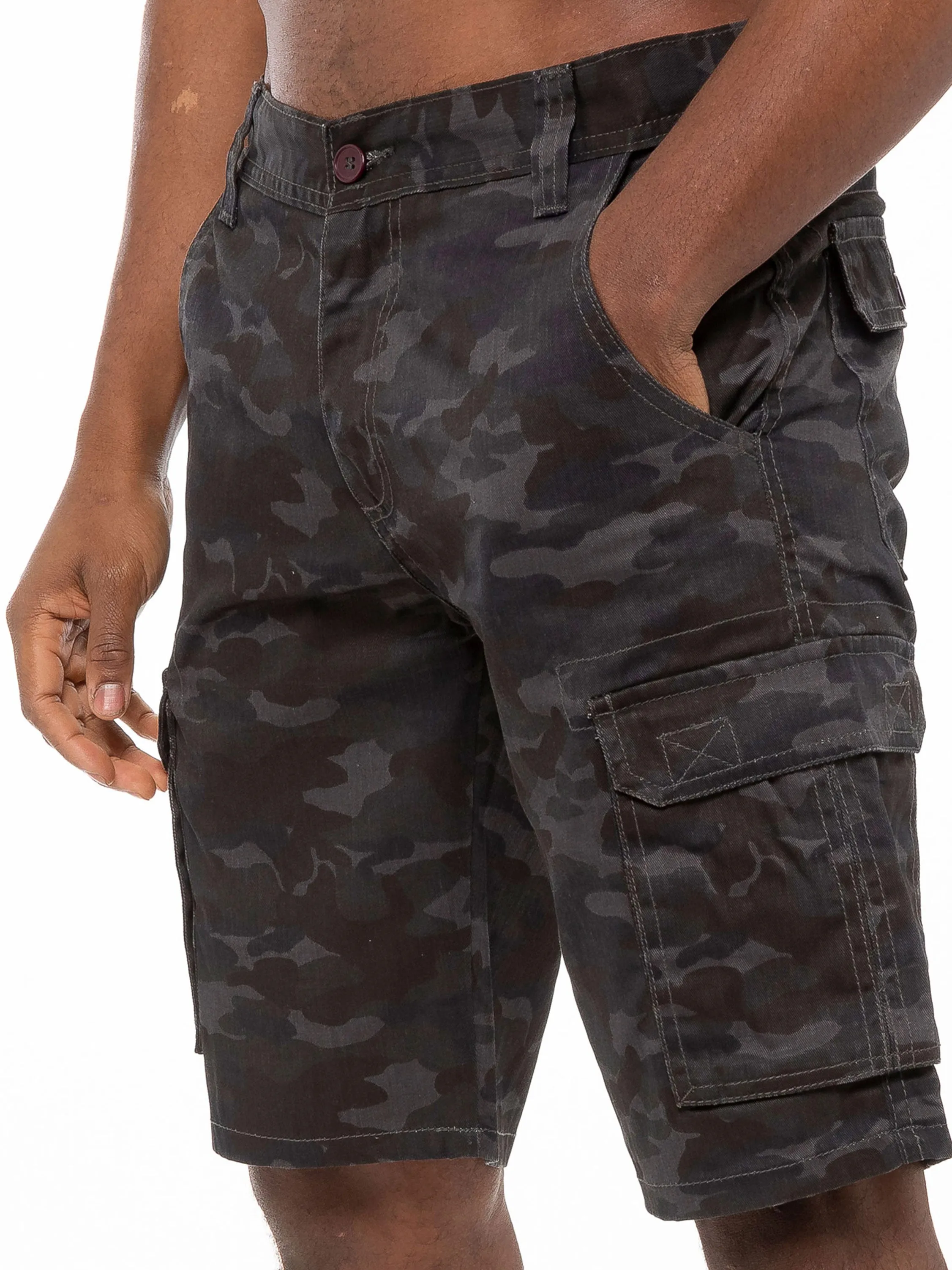 Kruze | Mens Cargo Camo Shorts